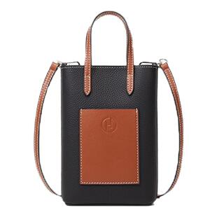 【美国Hotend】轻奢时尚百搭包包黑色牛皮薯条包高级斜跨包