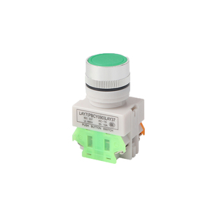 自复位按钮开关LAY37-11BN(Y090)PBC点动平头圆形自锁开关按钮22M