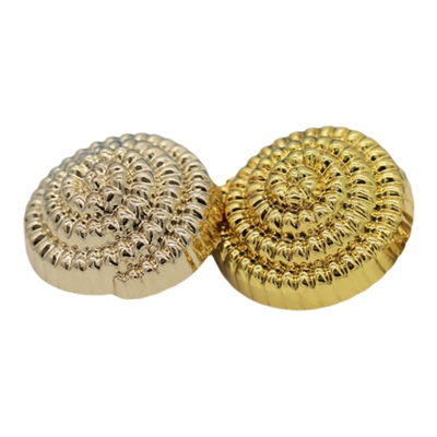 28mm螺纹海螺金属四合扣高档复古金色纽扣上衣外套子母按扣装饰扣