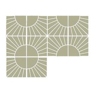 春日迟迟|法式复古几何厨房地板贴纸自粘防水地面翻新贴画请新色