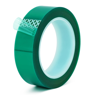 PET绿色耐高温胶带PCB铝材夹胶玻璃电镀保护膜遮蔽耐酸碱绝缘胶带