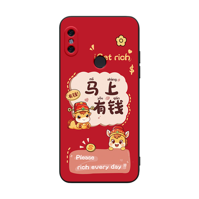 适用于红米note5卡通情侣手机壳