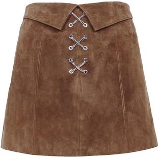 Vero Moda裙裤2025秋季新款高腰显瘦A字链条皮裙个性时尚巴恩风