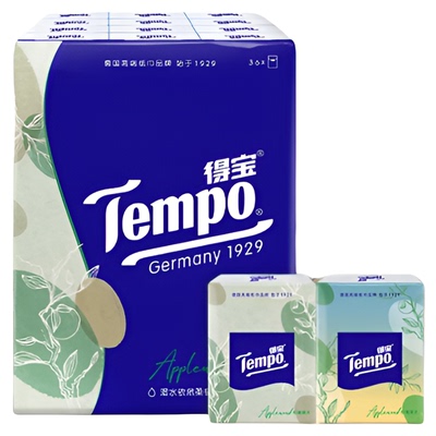 得宝四层手帕纸得宝杉青果木