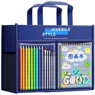 加大号美术袋 A3/8K小学生手提袋拉链式文件袋学生防水拎书袋档案袋8开大容量美术工具收纳袋画画工具收纳包