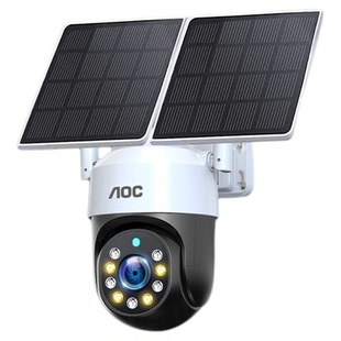 太阳能摄像头监控器户外360度无死角手机远程无电无网室外4G夜视