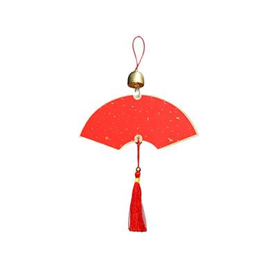 合三舍2026马年风铃实木福卡挂件