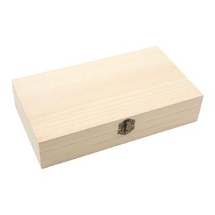 木盒实木复古桌面收纳盒木质礼品包装盒茶盒定制长方形翻盖木盒子