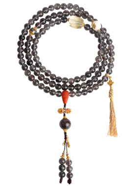 心斋堂黑金超七佛珠108颗手链