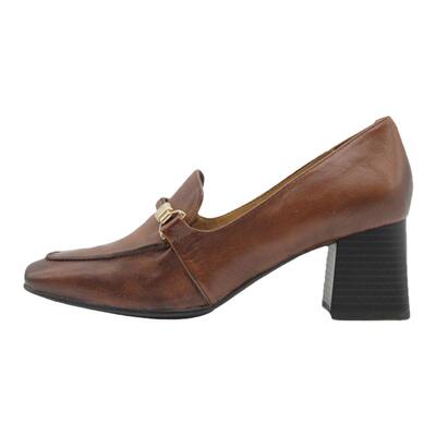 德国Caprice时尚中高跟乐福鞋