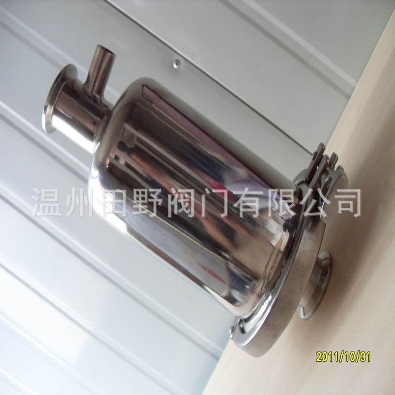 制药机械管道蒸汽过滤器高效带压力表304材质226滤芯接口