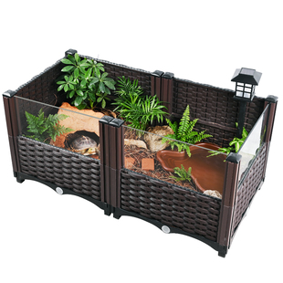 黄缘乌龟专用饲养箱陆龟半水龟生态造景种植箱安缘台缘环境养殖箱