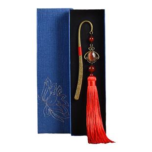 中国风流苏古典书签复古金属文创产品学校学生纪念品小礼物送老外书签简洁实用毕业开学教师节礼品礼盒装