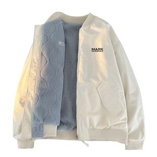 马克华菲双面穿外套男款冬季2025新款棉衣加绒加厚棒球服冬装夹克