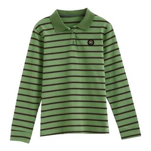 大码polo衫2025春秋装新款女士条纹长袖t恤中年妈妈女装翻领上衣