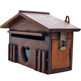 泰国东南亚别墅木质挂墙信报箱室外家用田园创送奶箱意建议意见