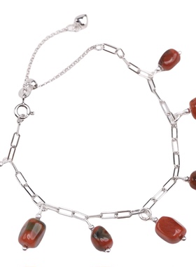 山木集【洛神花】随形包浆南红单圈手链女高级小众设计2026新款*