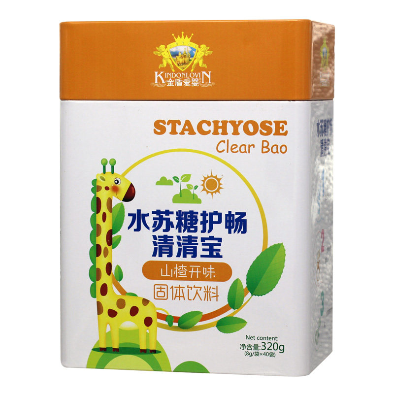 金盾爱婴水苏糖清清宝益生菌护畅儿童益生元山楂开味320克/罐