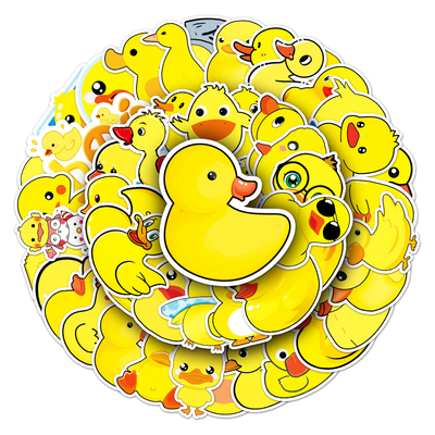 100张小黄鸭贴纸可爱可重复使用
