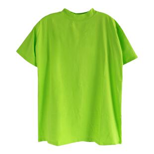 半高领短袖t恤女夏季纯棉宽松大码纯色下衣失踪中长款净版打底衫