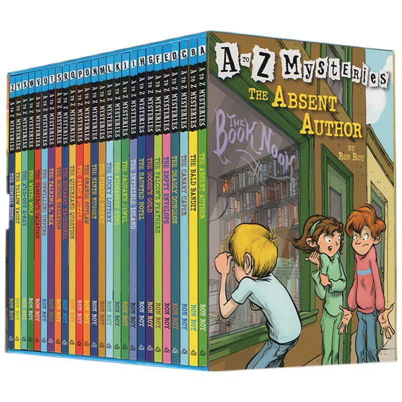 【自营】字母版全套26册 A to Z Mysteries 神秘事件英文原版 盒装 小学初级章节书 神秘案件英文 儿童侦探推理小说 Ron Roy