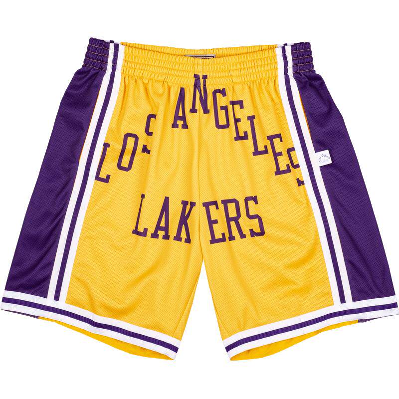 NBA复古球裤洛杉矶湖人队