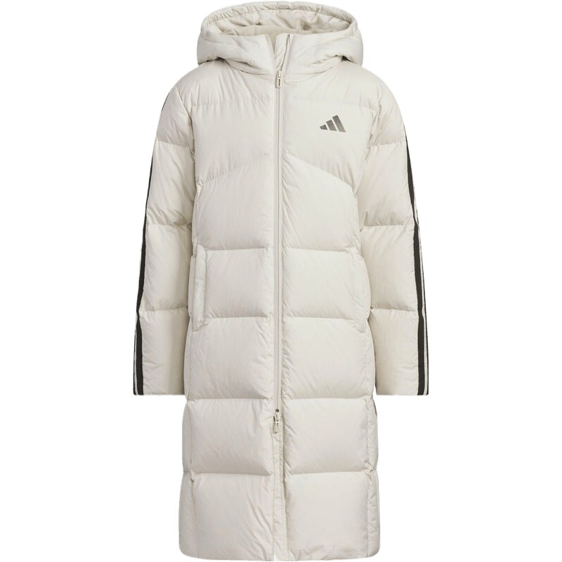 adidas阿迪达斯女大童运动休闲保暖长款连帽羽绒服外套KB5094