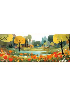 清新田园风挂画现代儿童房卧室床头治愈系装饰画客厅沙发背景墙壁