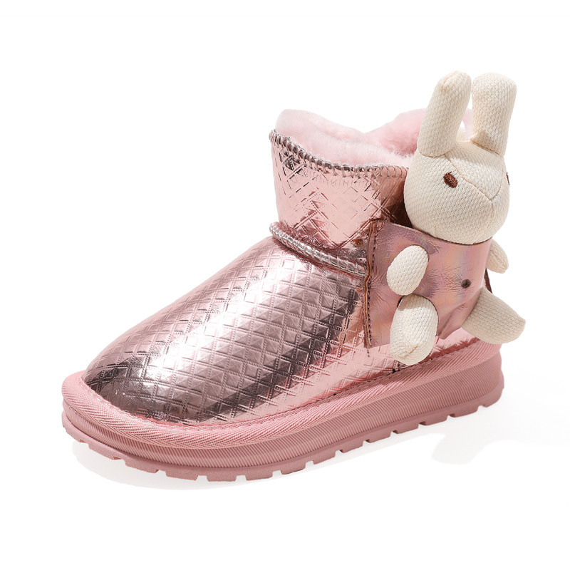 abckids女童冬季保暖雪地靴正品
