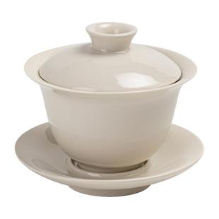 觅己草木灰素净三才盖碗中式家用泡茶器不烫手茶碗带盖功夫茶具