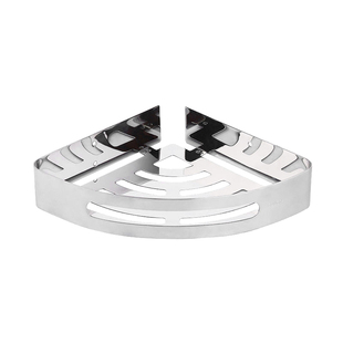 浴室三角置物架免打孔不锈钢304加厚墙角壁挂式转角 卫生间三脚架