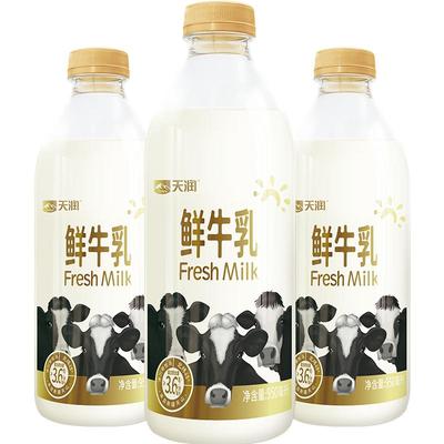 天润新疆特产巴氏杀菌鲜牛乳3瓶