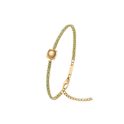 森吾《绿野千波》葡萄石手链