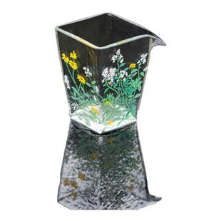 小雅瓷器家丨花之美·中式手作彩绘茶器玻璃公道杯 高脚闻香茶杯2