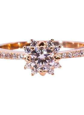 chinpin莫桑石雪花戒指