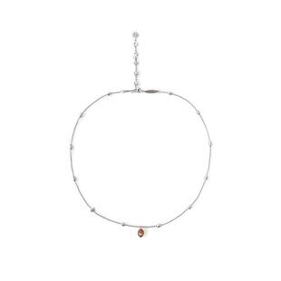 THING OF E【赤】系列 米形珠吊坠项链 天然南红简约气质百搭配饰