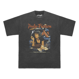 Bad Taste坏品味低俗小说Pulp Fiction昆汀经典电影水洗短袖男T恤