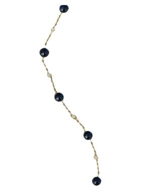 克莱因蓝925银蓝色圆形手链女蓝色饰品女轻奢高级感2025首饰