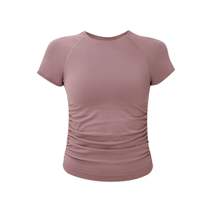 Sweaty Betty Athlete Seamless短款无缝褶饰短袖T恤女SB10180