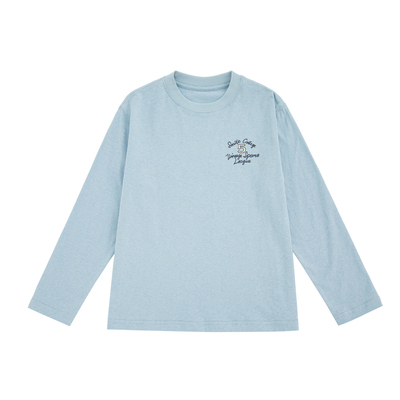 Itssmile棉麻手绘数字长袖T恤