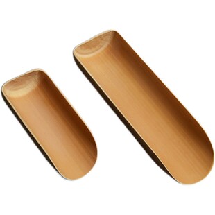 随形竹节茶则 手工精磨竹茶荷 竹制小茶则赏茶荷茶勺竹茶道零配件