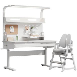 学习桌护眼灯一体桌家用课桌椅实木升降写字桌阳光书桌椅套装