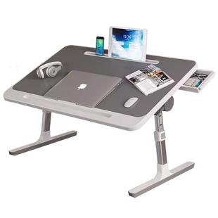 床上小桌子可升降折叠简约宿舍大学生写字书桌学习调节高度支架家用卧室坐地飘窗懒人笔记本电脑办公桌板坑几