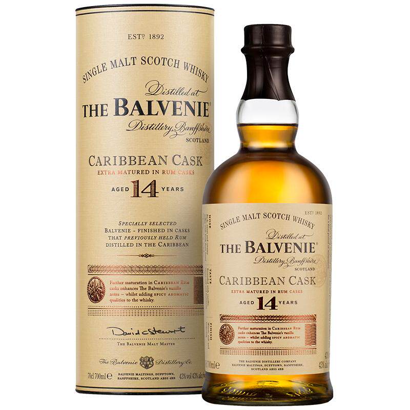 The Balvenie 百富14年加勒比桶单一麦芽苏格兰威士忌 英国洋酒