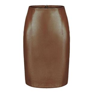 2025秋冬新款皮裙半身裙女高腰包臀裙一步裙显瘦黑色中裙大码气质