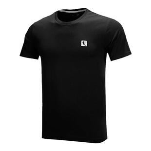 乔丹短袖T恤男士黑色半袖夏季新款宽松透气体恤男士休闲运动上衣