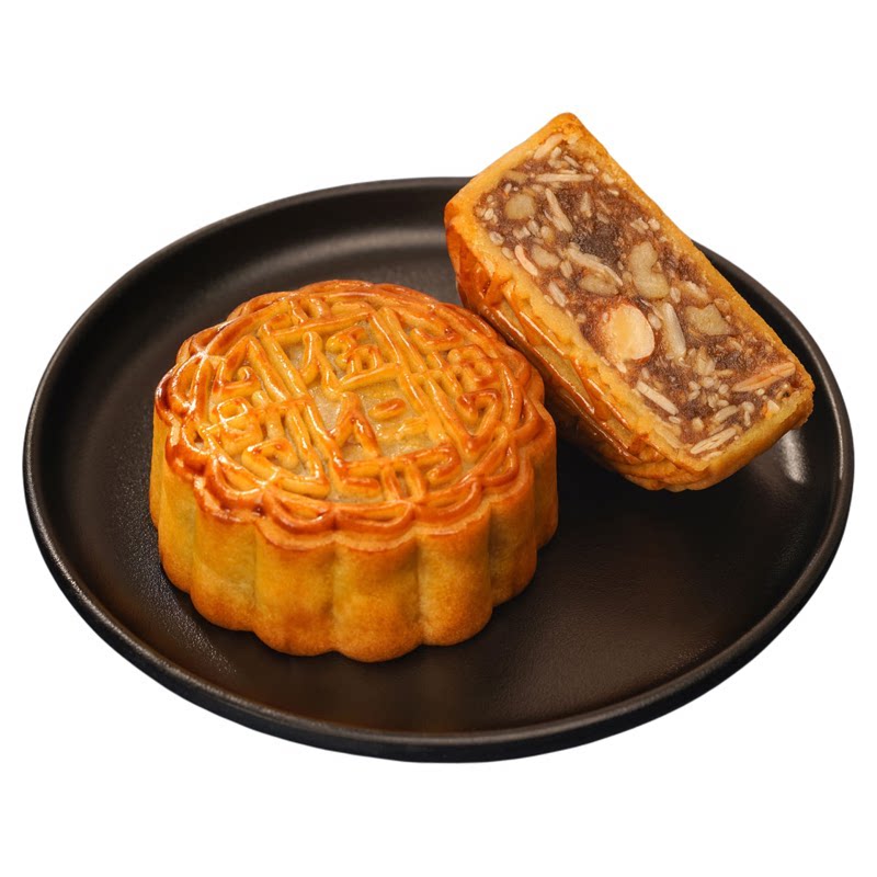 荔园饼家正宗广式月饼五仁叉烧豆沙蛋黄白莲蓉多口味散装礼盒