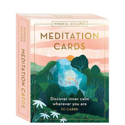 【现货】正念放松冥想 Mindful Escapes Meditation Cards: Discover inner calm wherever you are 原版英文心灵励志 善本图书