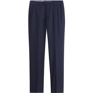 元本 鸟眼纹商务西裤 男正装修身免烫职业西服裤休闲直筒小脚裤子