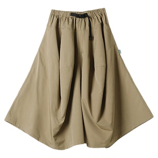云朵工厂花学家工装裙裤女款半裙7分裤宽松休闲百搭纯色原创设计